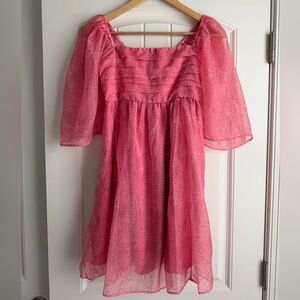 Abercrombie & Fitch Flounce Sleeve Dress